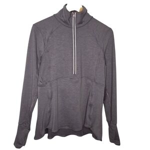 CALIA Womens Cold Weather Compression Run Half Zip Pullover Cowl Neck Large